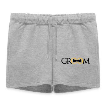 groom ringe team junggesellenabschied bachelor par - Frauen Premium Organic Sweatshorts - Grau meliert - Vorne - AI Model Female 172 light (172cm)