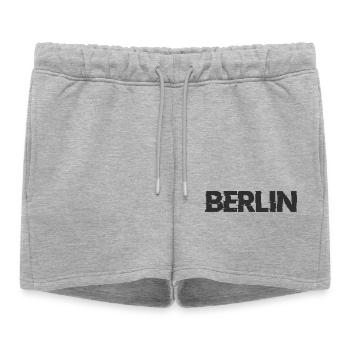 Lettrage Berlinois - Short de survêtement femme premium - gris chiné - Devant - AI Model Female 172 light (172cm)