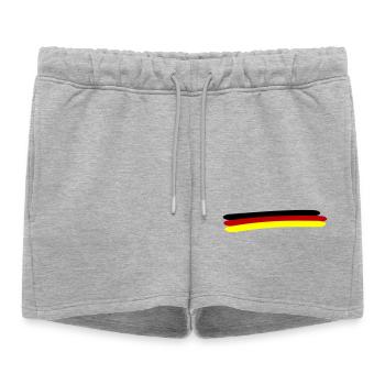 Ligne du drapeau allemand - Short de survêtement femme premium - gris chiné - Devant - AI Model Female 172 light (172cm)