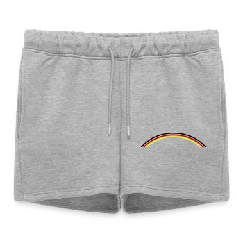 Ligne du drapeau allemand - Short de survêtement femme premium - gris chiné - Devant - AI Model Female 172 light (172cm)