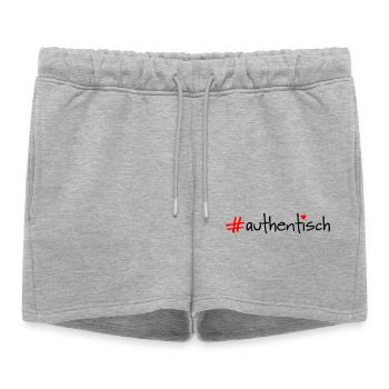 authentique - Short de survêtement femme premium - gris chiné - Devant - AI Model Female 172 light (172cm)