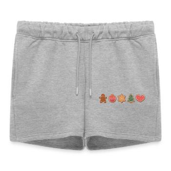 Biscuits et biscuits pour Noël - Short de survêtement femme premium - gris chiné - Devant - AI Model Female 172 light (172cm)