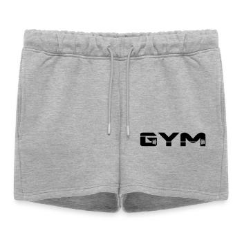 gym musculation - Short de survêtement femme premium - gris chiné - Devant - AI Model Female 172 light (172cm)