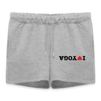 j'aime le yoga - Short de survêtement femme premium - gris chiné - Devant - AI Model Female 172 light (172cm)