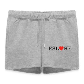 Eslohe - Short de survêtement femme premium - gris chiné - Devant - AI Model Female 172 light (172cm)