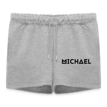 Prénom Michael - Short de survêtement femme premium - gris chiné - Devant - AI Model Female 172 light (172cm)