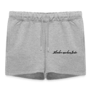 L'habit fait l'homme - Short de survêtement femme premium - gris chiné - Devant - AI Model Female 172 light (172cm)