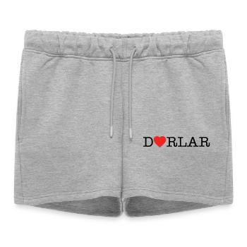 Dorlar - Short de survêtement femme premium - gris chiné - Devant - AI Model Female 172 light (172cm)