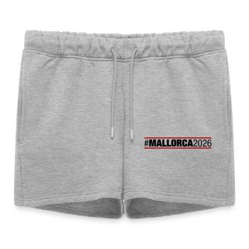 Majorque 2026 - Short de survêtement femme premium - gris chiné - Devant - AI Model Female 172 light (172cm)