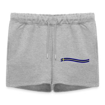 Icône du drapeau suédois - Short de survêtement femme premium - gris chiné - Devant - AI Model Female 172 light (172cm)