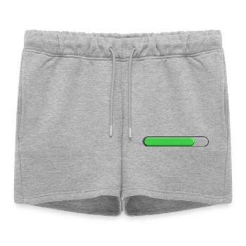 Jauge moyenne Vert (trois quart) - Short de survêtement femme premium - gris chiné - Devant - AI Model Female 172 light (172cm)