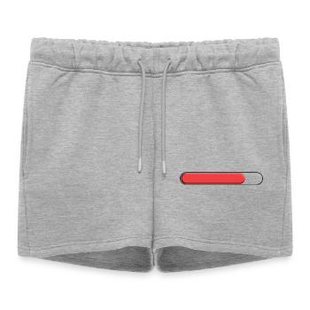 Jauge moyenne Rouge (trois quart) - Short de survêtement femme premium - gris chiné - Devant - AI Model Female 172 light (172cm)