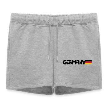 Allemagne - Short de survêtement femme premium - gris chiné - Devant - AI Model Female 172 light (172cm)