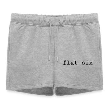 Flat six - Women’s Premium Organic Sweatshorts - heather grey - Front - AI Model Female 172 light (172cm)