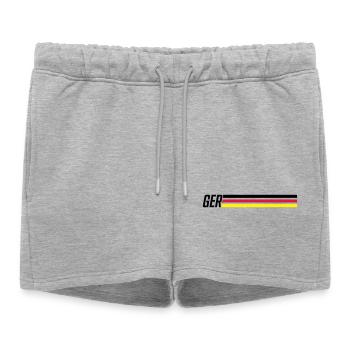 germany team germany - Women’s Premium Organic Sweatshorts - heather grey - Front - AI Model Female 172 light (172cm)