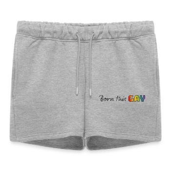 Rainbow né ce gay - Short de survêtement femme premium - gris chiné - Devant - AI Model Female 172 light (172cm)