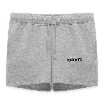 Après-ski - Short de survêtement femme premium - gris chiné - Devant - AI Model Female 172 light (172cm)