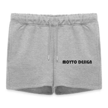 MOYTO DESIGN STYLE 3 - Short de survêtement femme premium - gris chiné - Devant - AI Model Female 172 light (172cm)
