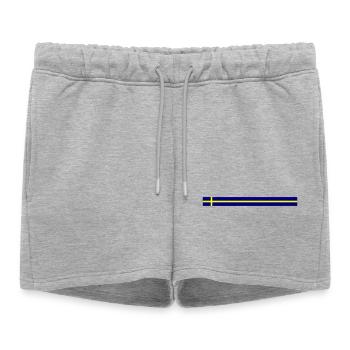 Icône du drapeau suédois - Short de survêtement femme premium - gris chiné - Devant - AI Model Female 172 light (172cm)