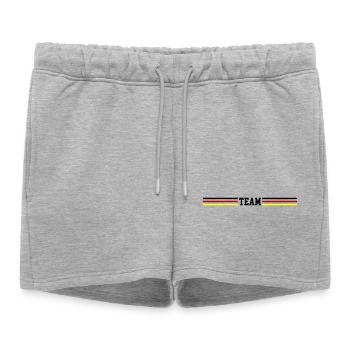 Ligne Team Germany - Short de survêtement femme premium - gris chiné - Devant - AI Model Female 172 light (172cm)