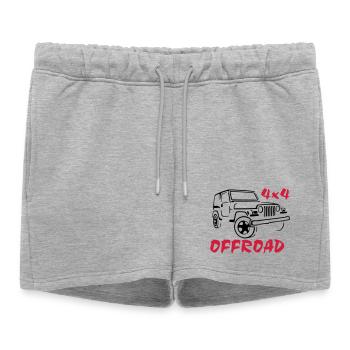 T-shirt Jeep 4x4 Offroad - Short de survêtement femme premium - gris chiné - Devant - AI Model Female 172 light (172cm)