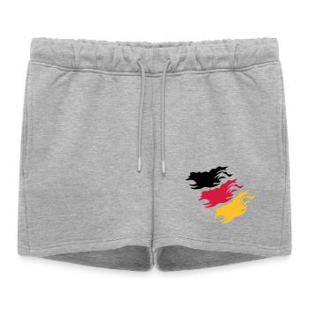 Conception Allemagne - Short de survêtement femme premium - gris chiné - Devant - AI Model Female 172 light (172cm)