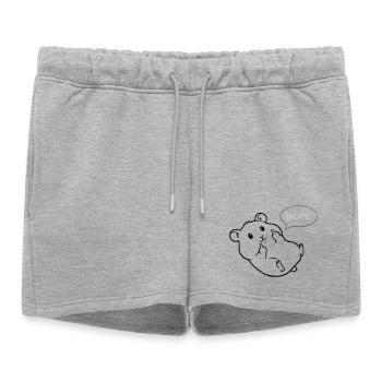 hamster paresseux hamster amant hamster propriétaire de hamster - Short de survêtement femme premium - gris chiné - Devant - AI Model Female 172 light (172cm)