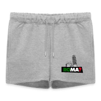 Rome? - Short de survêtement femme premium - gris chiné - Devant - AI Model Female 172 light (172cm)