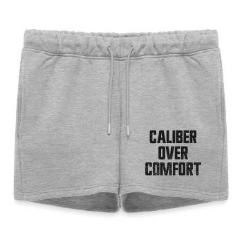 Calibre avant confort – Porte dissimulé conformément à la 2e V - Short de survêtement femme premium - gris chiné - Devant - AI Model Female 172 light (172cm)
