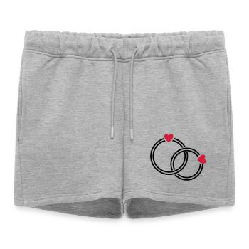 Les alliances - Short de survêtement femme premium - gris chiné - Devant - AI Model Female 172 light (172cm)