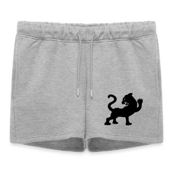 Figure d’ombre de tigre - Short de survêtement femme premium - gris chiné - Devant - AI Model Female 172 light (172cm)