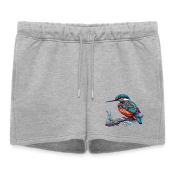 Martin-pêcheur - Short de survêtement femme premium - gris chiné - Devant - AI Model Female 172 light (172cm)