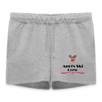 Après-ski - Short de survêtement femme premium - gris chiné - Devant - AI Model Female 172 light (172cm)