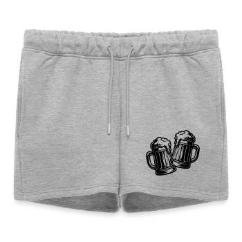 Toast à la bière Cheers - Short de survêtement femme premium - gris chiné - Devant - AI Model Female 172 light (172cm)