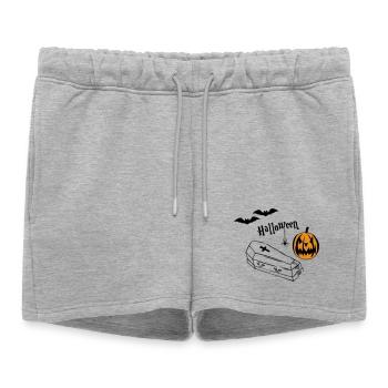 Silhouette de citrouille d’Halloween - Short de survêtement femme premium - gris chiné - Devant - AI Model Female 172 light (172cm)