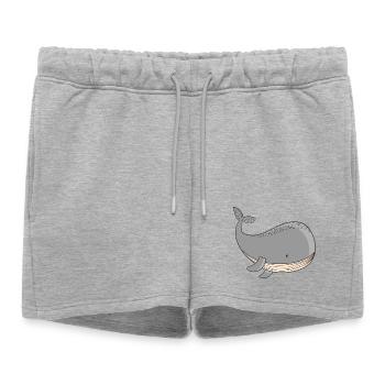 Baleine - Short de survêtement femme premium - gris chiné - Devant - AI Model Female 172 light (172cm)