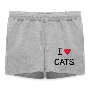 I love Cats cadeau pour les amis chats - Short de survêtement femme premium - gris chiné - Devant - AI Model Female 172 light (172cm)