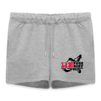 révolté - Short de survêtement femme premium - gris chiné - Devant - AI Model Female 172 light (172cm)