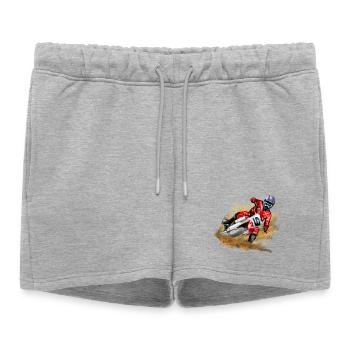 Motocross - Short de survêtement femme premium - gris chiné - Devant - AI Model Female 172 light (172cm)