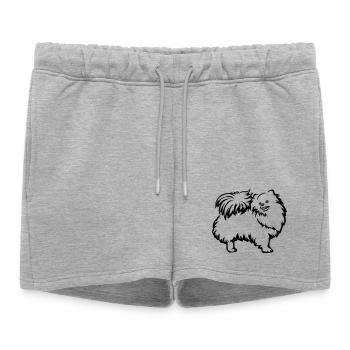 Spitz nain - Short de survêtement femme premium - gris chiné - Devant - AI Model Female 172 light (172cm)