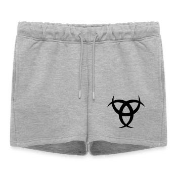 Odins horns symbol - Women’s Premium Organic Sweatshorts - heather grey - Front - AI Model Female 172 light (172cm)