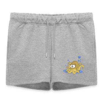 Octopus - Women’s Premium Organic Sweatshorts - heather grey - Front - AI Model Female 172 light (172cm)
