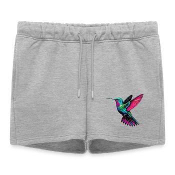 Colibri - Short de survêtement femme premium - gris chiné - Devant - AI Model Female 172 light (172cm)