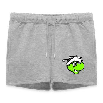 Nerd Caterpillar Intelligent Geek Worm Horn-rimmed Glasses Smart - Women’s Premium Organic Sweatshorts - heather grey - Front - AI Model Female 172 light (172cm)