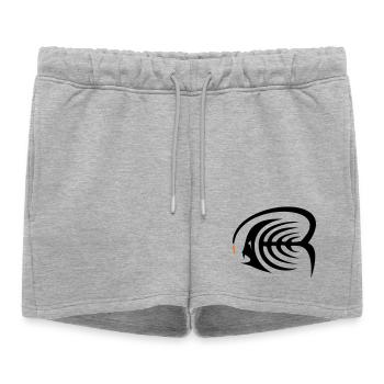 Poisson-grenouille - Short de survêtement femme premium - gris chiné - Devant - AI Model Female 172 light (172cm)