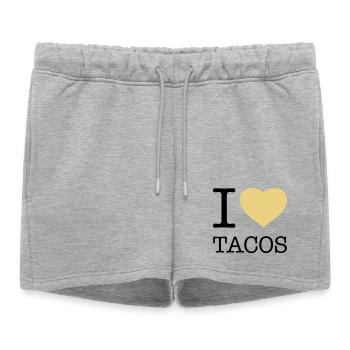 I LOVE TACOS - Short de survêtement femme premium - gris chiné - Devant - AI Model Female 172 light (172cm)