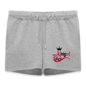 poker - Short de survêtement femme premium - gris chiné - Devant - AI Model Female 172 light (172cm)