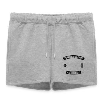 Cadre d’enterrement de vie de garçon (style EVJ MC) - Short de survêtement femme premium - gris chiné - Devant - AI Model Female 172 light (172cm)