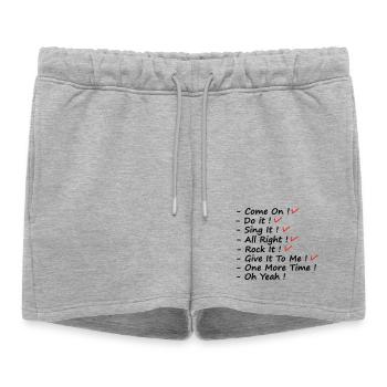 Pour le faire - Short de survêtement femme premium - gris chiné - Devant - AI Model Female 172 light (172cm)
