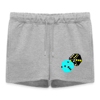 Salle de jeux Neon Cube - Short de survêtement femme premium - gris chiné - Devant - AI Model Female 172 light (172cm)